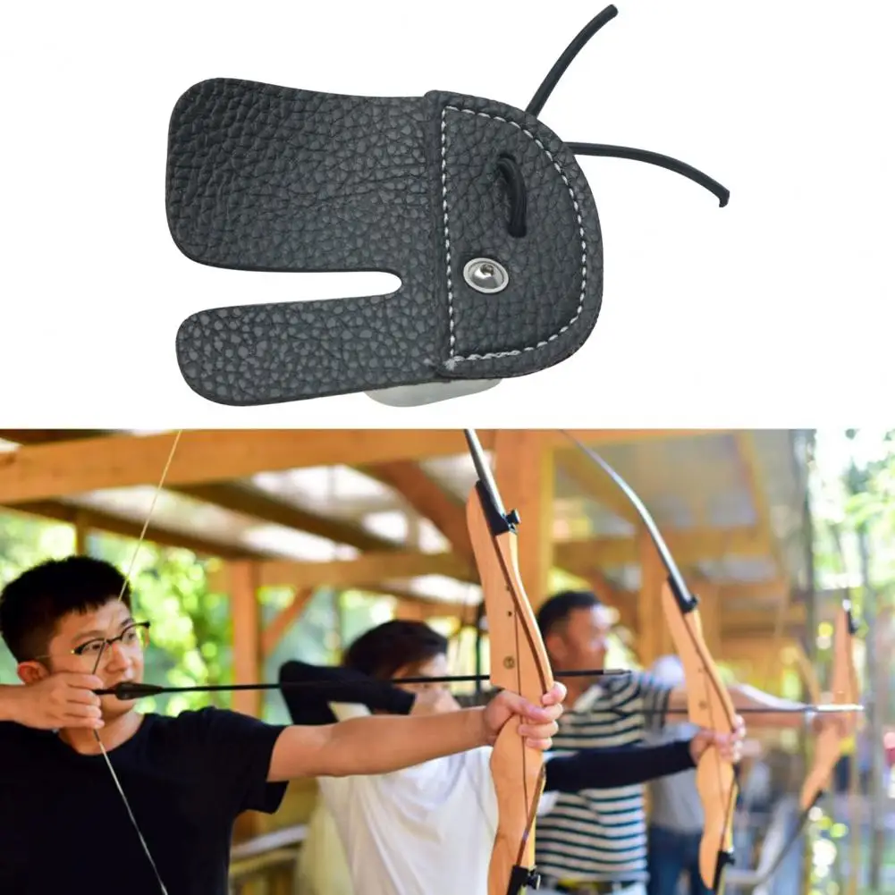 Archery Finger Tab Anti Slip Exquisite Appearance Shooting Practice Gear Finger Protect Guard Archery Tab for Training