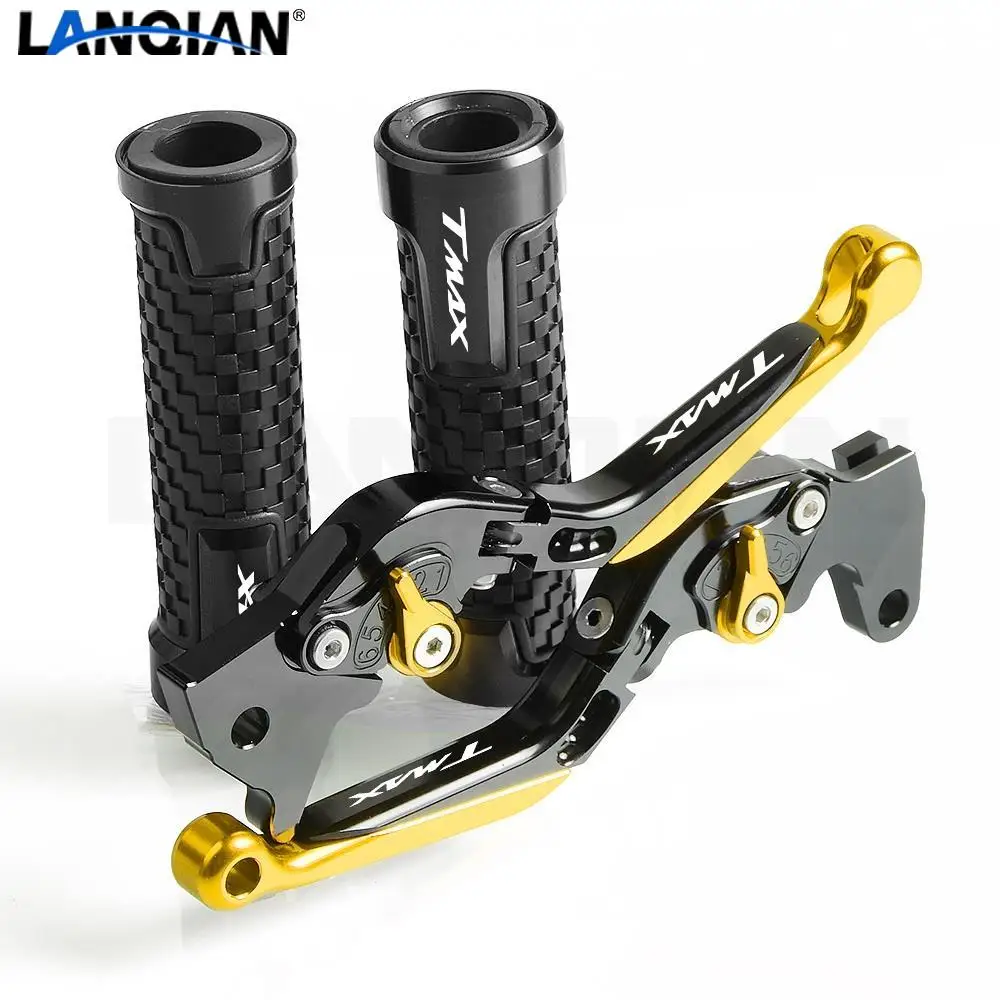 

For Yamaha T MAX 530 500 Motorcycle Accessories Brake Clutch Levers Handlebar Grips TMAX500 530 2001-2003 2004 2005 2006 2007