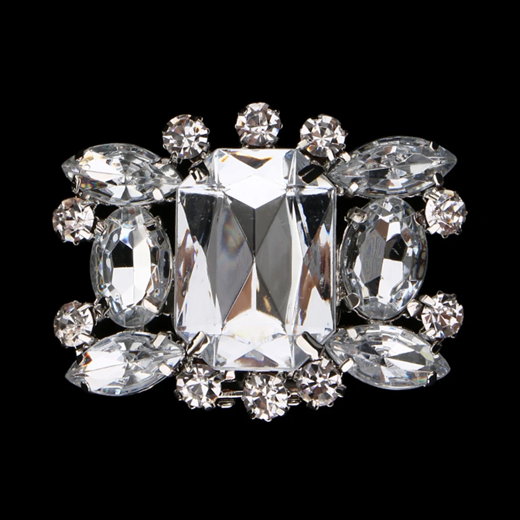 2 Pcs Rhinestone Crystal Wedding Bridal Shoe Bow Boots Clips Detachable Shoes Buckle Shoe Decoration Charms Shoes Jewelry