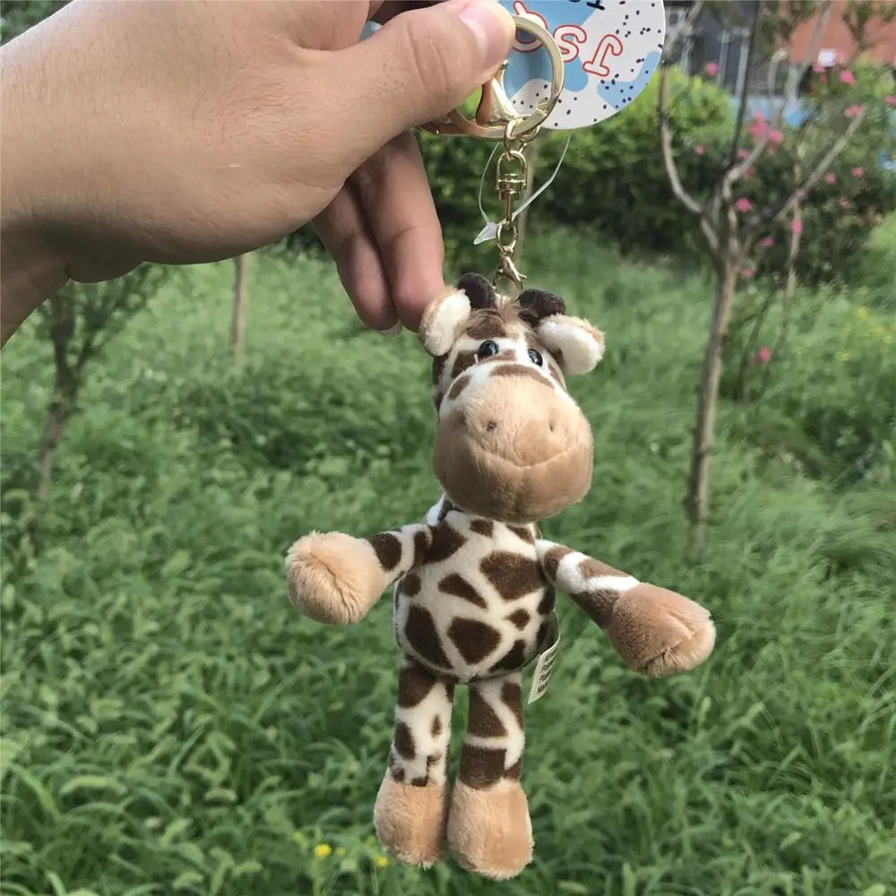 12 см 2 шт милый жираф модная подвеска на рюкзак, автомобильный брелок, подарок на день рождения, подарок для активного отдыха