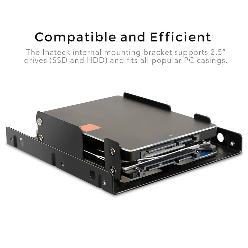 Портативный SSD металлический каркас 2,5 дюймов до 3,5 дюймов внешний SSD металлический монтажный комплект адаптер кронштейн для 2,5 дюймов Жесткий драйвер для SATAI