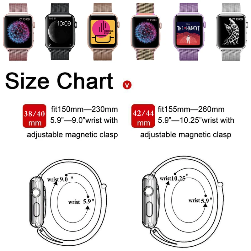 Миланская петля для apple watch band 4 5 42 мм 38 мм браслет из нержавеющей стали ремешок для iwatch band series 3 2 1 40 мм 44 мм ремешок для часов