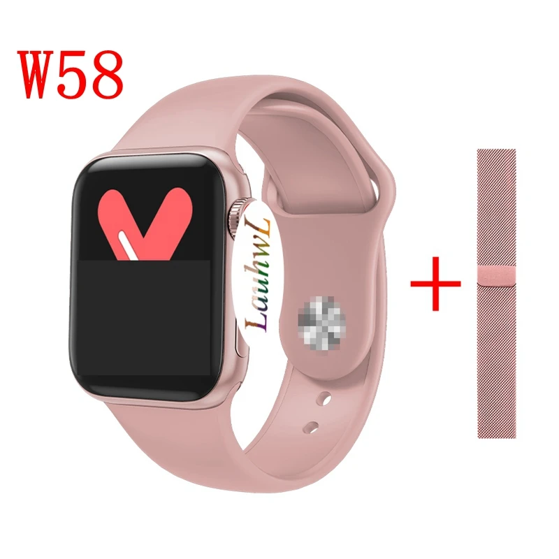 2 IWO 12 lite Bluetooth умные часы W58 серия 5 пульсометр Монитор артериального давления спортивные часы для Xiaomi Apple Iphone PK P70 P80 - Цвет: 2
