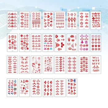 

30 Sheets Temporary Tattoo Stickers Fresh Water-proof Stickers Forehead Decorative Stickers