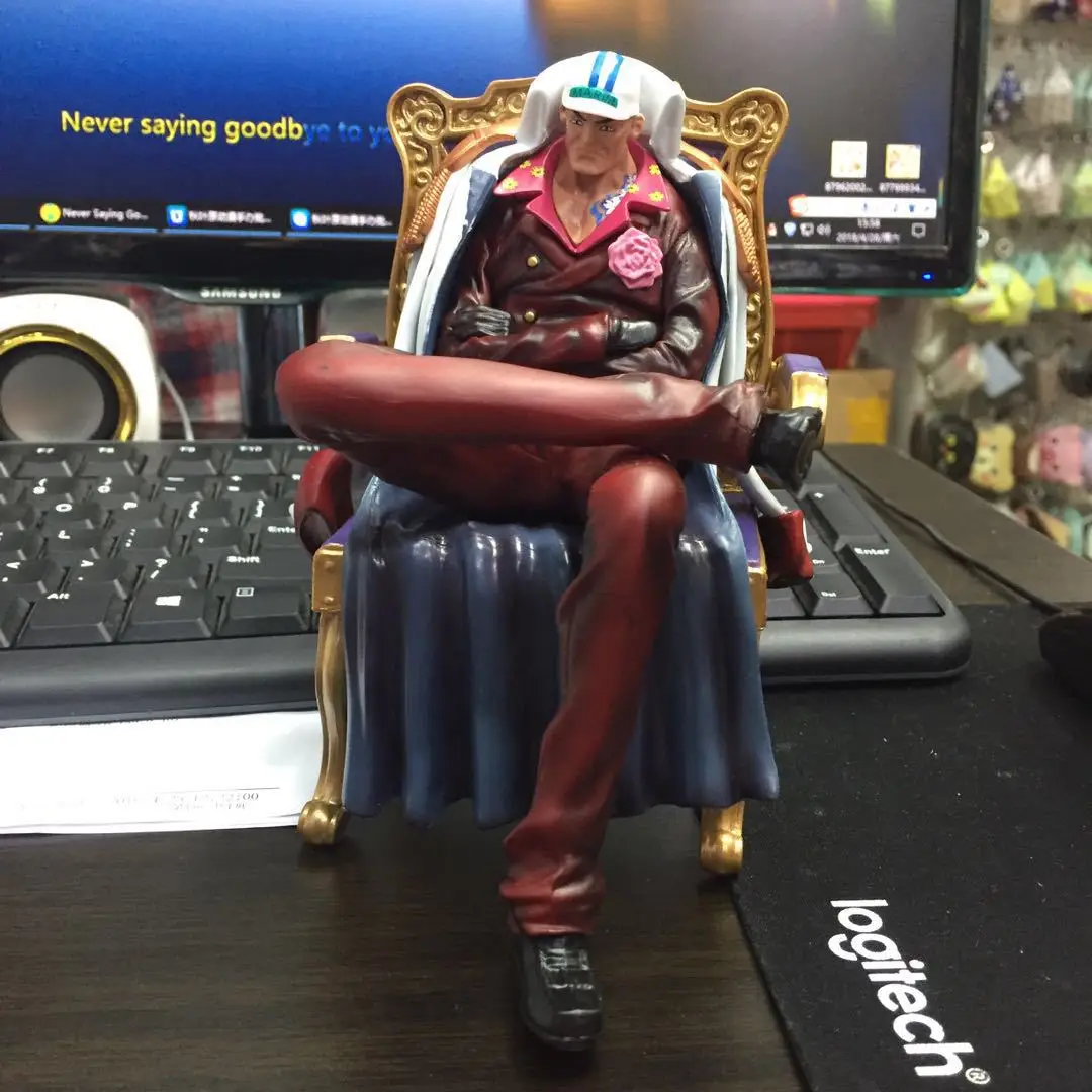 Anime One Piece Hall the Battle over the Dome Sitting Three Generals RedDog Red Dog Greenish Blue Pheasant Boxed Decoration Gar