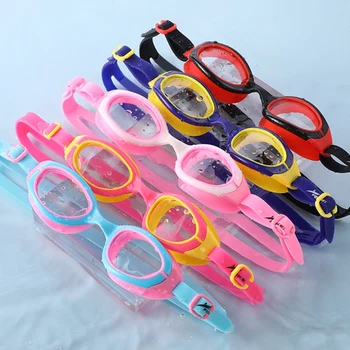 

Children Adolescent Swim Goggles Girl Boy Waterproof Anti-fog Plating Swimming Glasses Adjustable Kids Swim Eyeswear Hot Sale