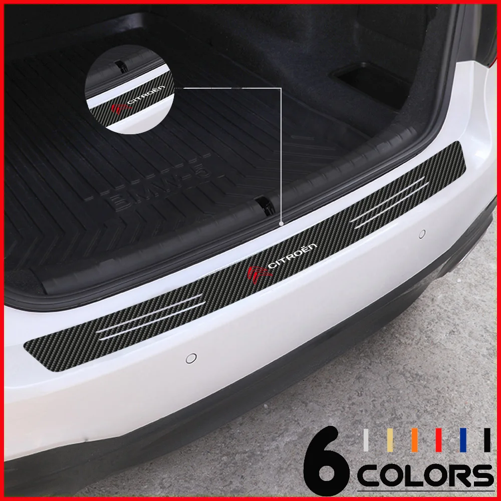 Наклейки на задний багажник автомобиля бампер протектор для Citroen C4 C5 C3 Berlingo C2 C1 Saxo