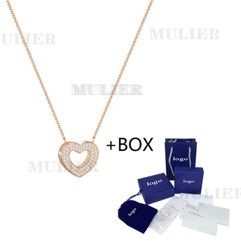 

MULIER SWA Admiration Romantic Heart Necklace Clavicle Chain Female Accessories Valentine's Day Send Girl Anniversary Love Gift