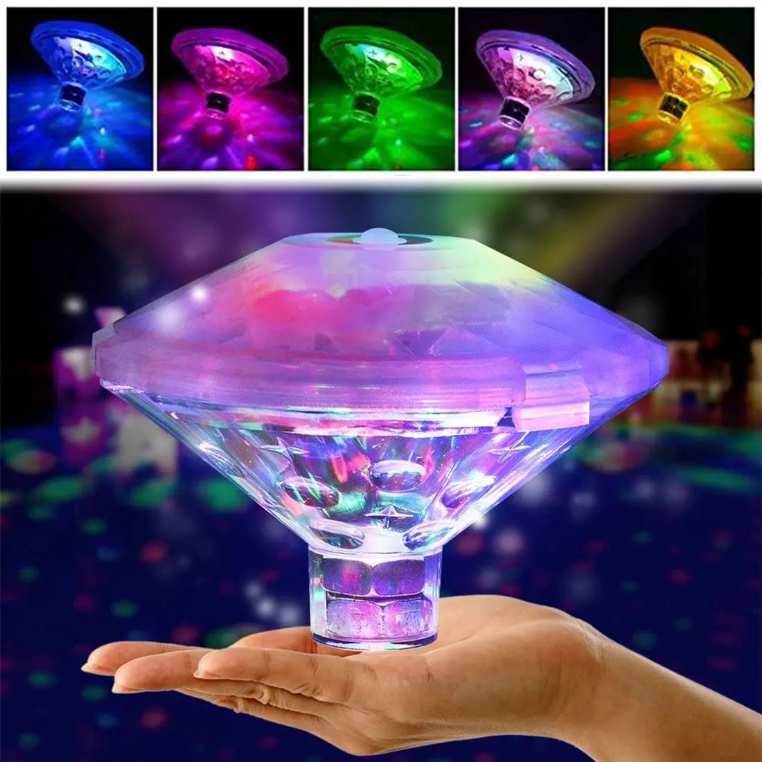 Piscina Flutuante Atmosfera Lâmpada Iluminar Buey Kids Banheiro Brinquedos Impermeáveis Drift Light Rgb Cor Aleatória Led Luz 7 High Quality Luzes e Iluminação