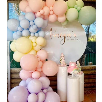 

DIY Multicolor Pastel Balloons Garland Arch Set Wedding Macaron Rainbow Party Balloon Baby Shower Backdrop Decoration