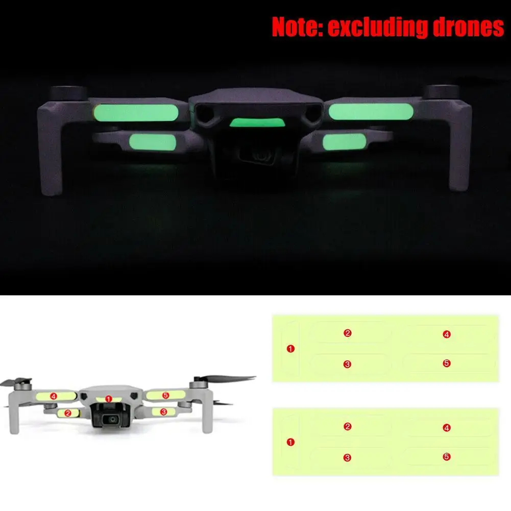 2 шт DJI Mavic мини светящиеся наклейки легкие флуоресцентные наклейки для DJI Mavic Mini АКСЕССУАРЫ
