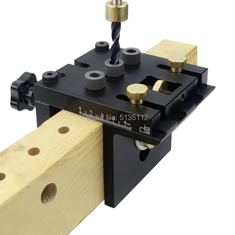 

3 in 1 Woodworking Doweling Jig Kit With Positioning Clip Adjustable Drilling Guide Puncher Locator Furniture Carpenter Tools
