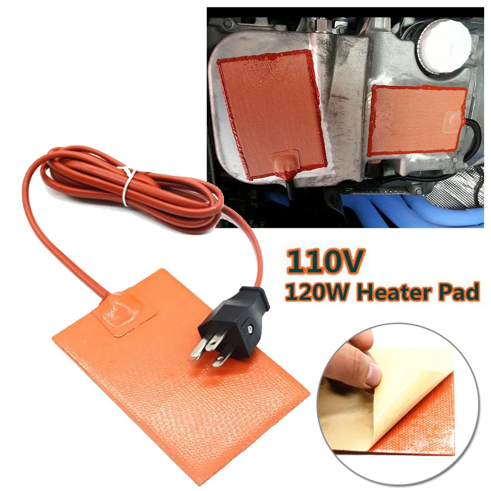 Автомобильный масляный поддон для моторного масла, поддон для бака, нагревательная пластина, автомобильная грелка, 120 Вт, 110 В+ штепсельная вилка США, новинка