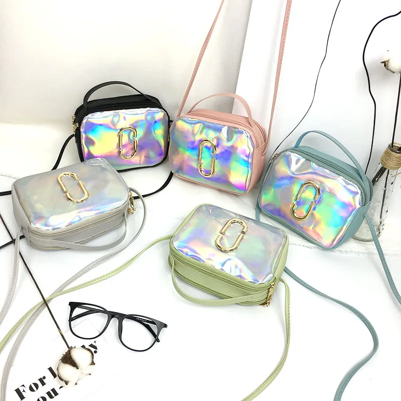 

Foreign Trade Wholesale 2019 New Style Korean-style Sequin Laser WOMEN'S Bag Shoulder Bag Cross-body Phone Bag a Generation of F