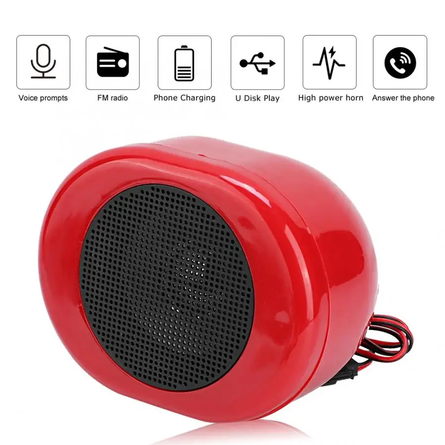 Мотоциклетная сигнализация звуковая система водонепроницаемый Bluetooth MP3 музыкальный аудио плеер 24-86 в мотоциклетная колонка с Bluetooth