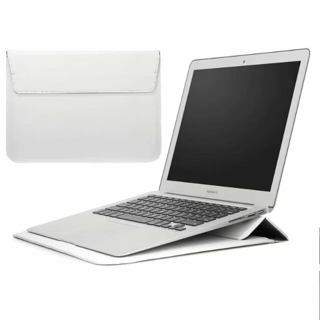 Чехол-конверт для Macbook new Pro 13 15 Сенсорная панель чехол для ноутбука магнитный держатель для ноутбука PU для Macbook Pro 13 15 рукав - Цвет: White