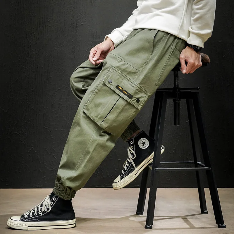 

2020 Spring New Style Japanese-style Macheda Large Size Beam Leg Embroidery Capri Bib Overall Hk20025