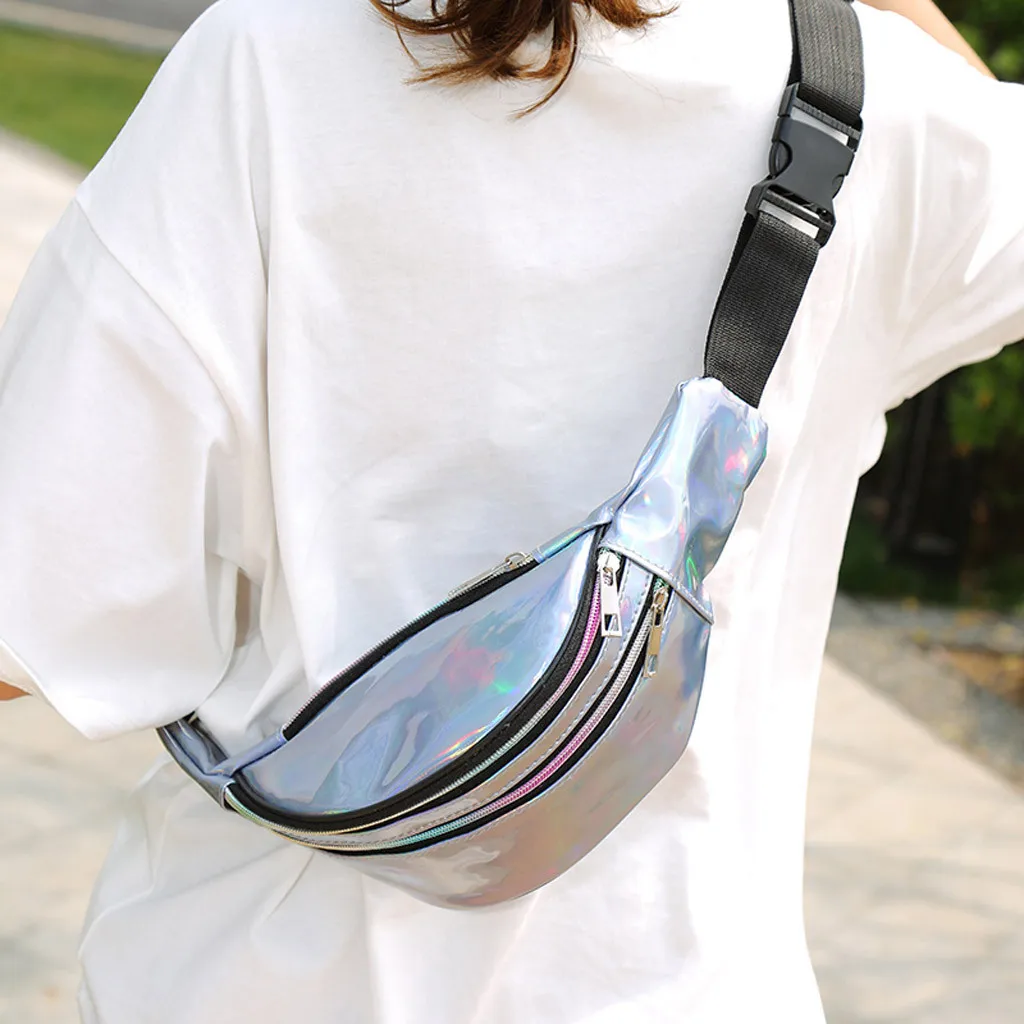 Модная Женская Студенческая спортивная сумка через плечо на молнии нагрудная сумка поясная сумка