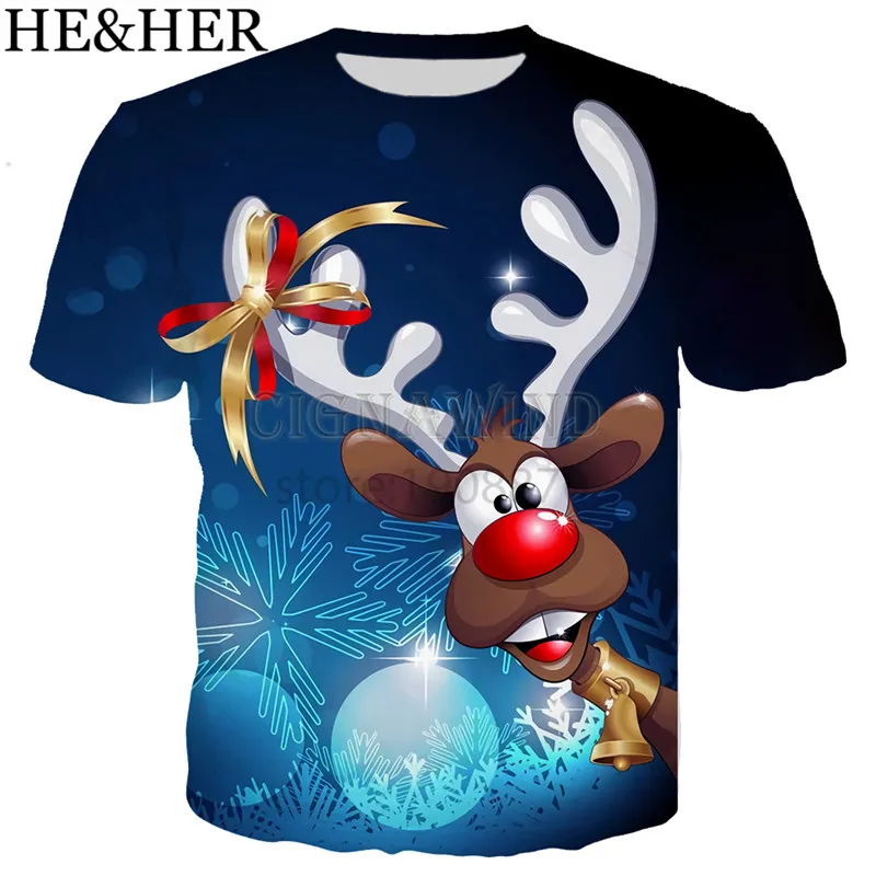 New arrive popular merry christmas t shirt men women 3D print fashion cool hip hop tshirt streetwear casual summer tops