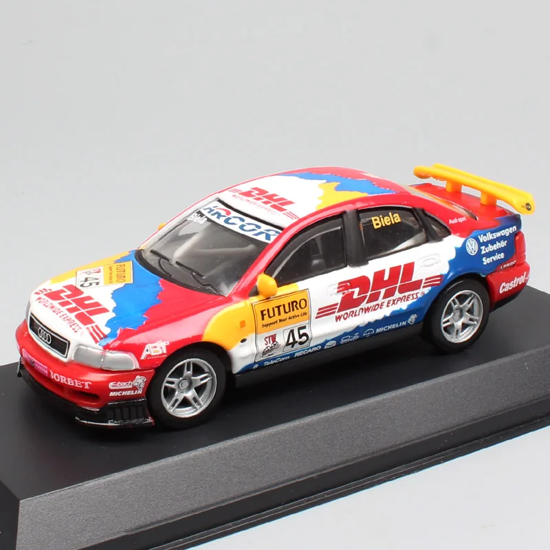 1/43 весы высокоскоростные маленькие Audi A4 STW ADAC No#45 Biela No#10 touring Diecasts& Toy Vehicles гоночный автомобиль игрушки модель акриловая коробка