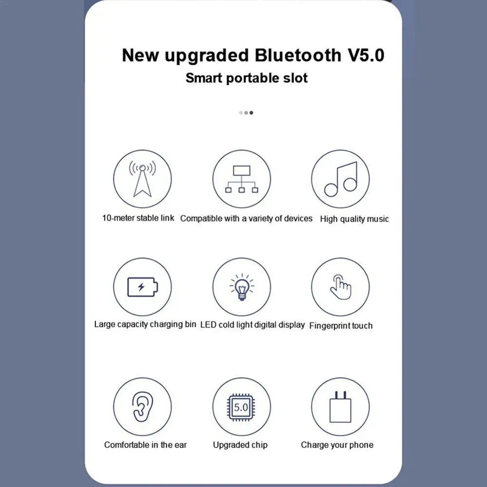 TWS-S11 Bluetooth 5,0 наушники IPX5 водонепроницаемые наушники светодиодный дисплей спортивные Беспроводные наушники с 3500 мАч зарядным устройством для телефона