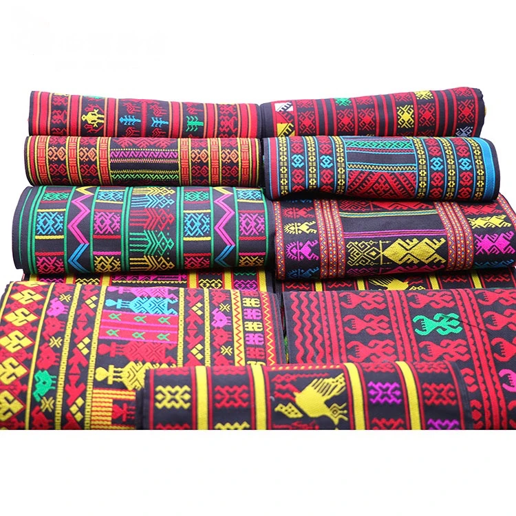 1yard Hmong Miao Ethnic Jacquard Webbing Lace Trim 20cm Ribbon Woven 