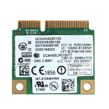 

Dual Band Wireless Card Wifi 5100 512AN_HMW Mini PCI-e Wlan Network Card Adapter