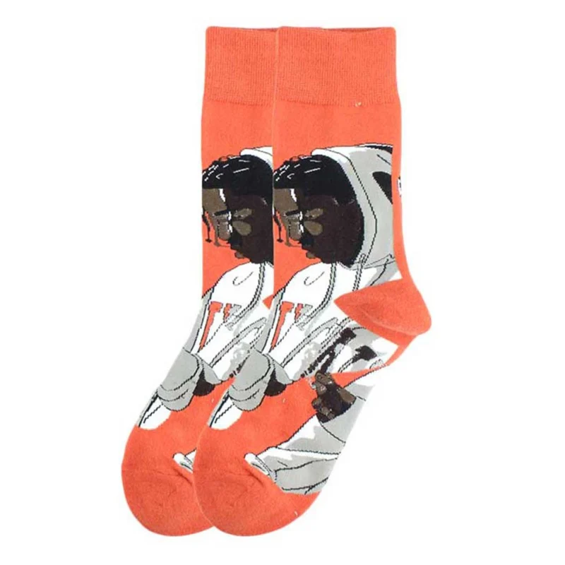 Socks Autumn Winter Cartoon Realistic Portrait Socks Fashion Skateboard Cotton Socks Men And Women Couple Hip Hop Streetwear