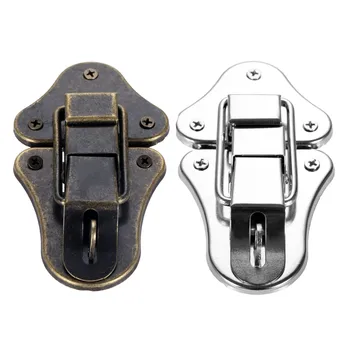 

DRELD Vintage Lock Antique Bronze/Silver Jewelry Chest Box Gift Box Suitcase Case Buckles Toggle Hasp Latch Catch Clasp 95*52mm