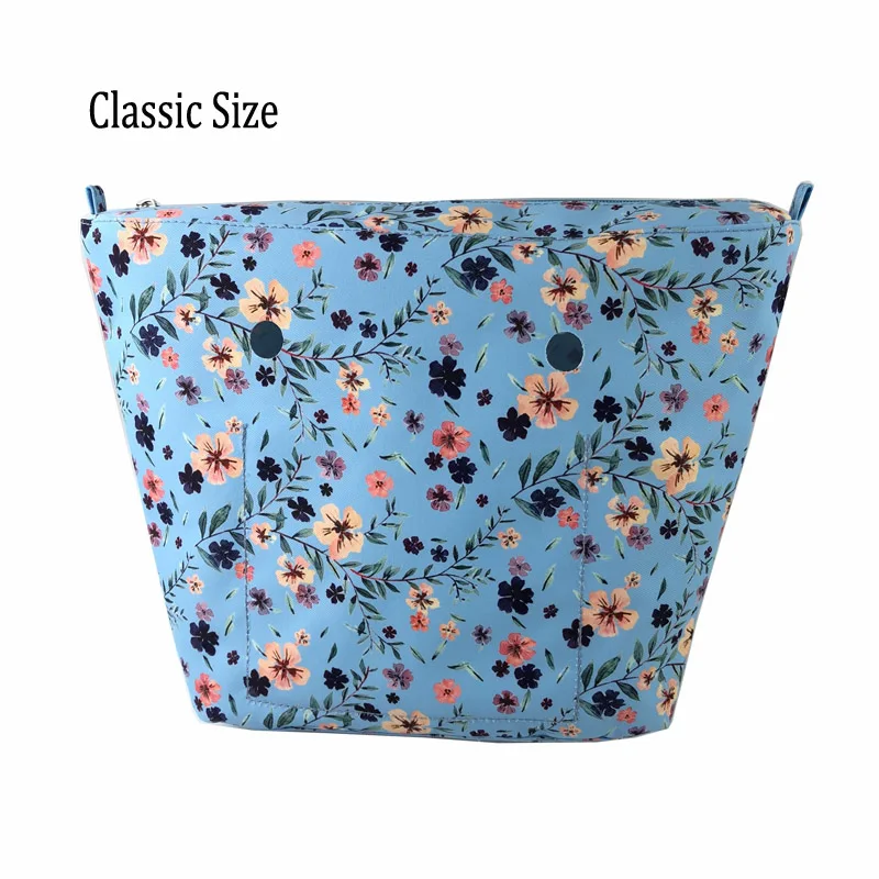 designer bags Floral Border Lining Colorful Print  Inner Zipper Pocket For Classic Mini Obag insert with inner waterproof coating for O bag wristlet corsage Totes