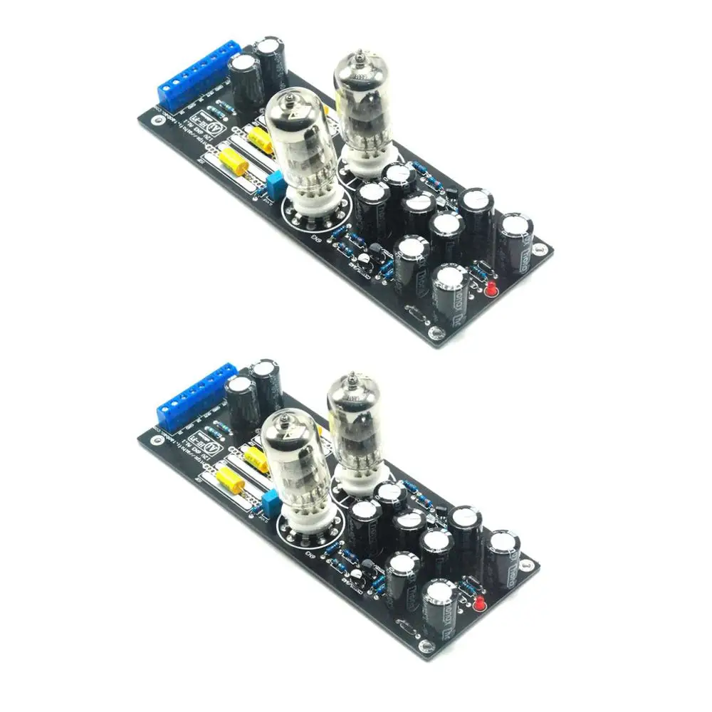 

2pcs 6N3*2 (5670/6H3) Stereo Tube Preamplifier Assembled Board Tube Buffer AC12V 1A