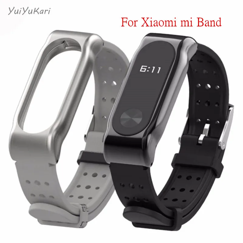 EIMO amazfit bip силиконовый ремешок для Xiaomi Mi Band 2 спортивный браслет на запястье Пряжка