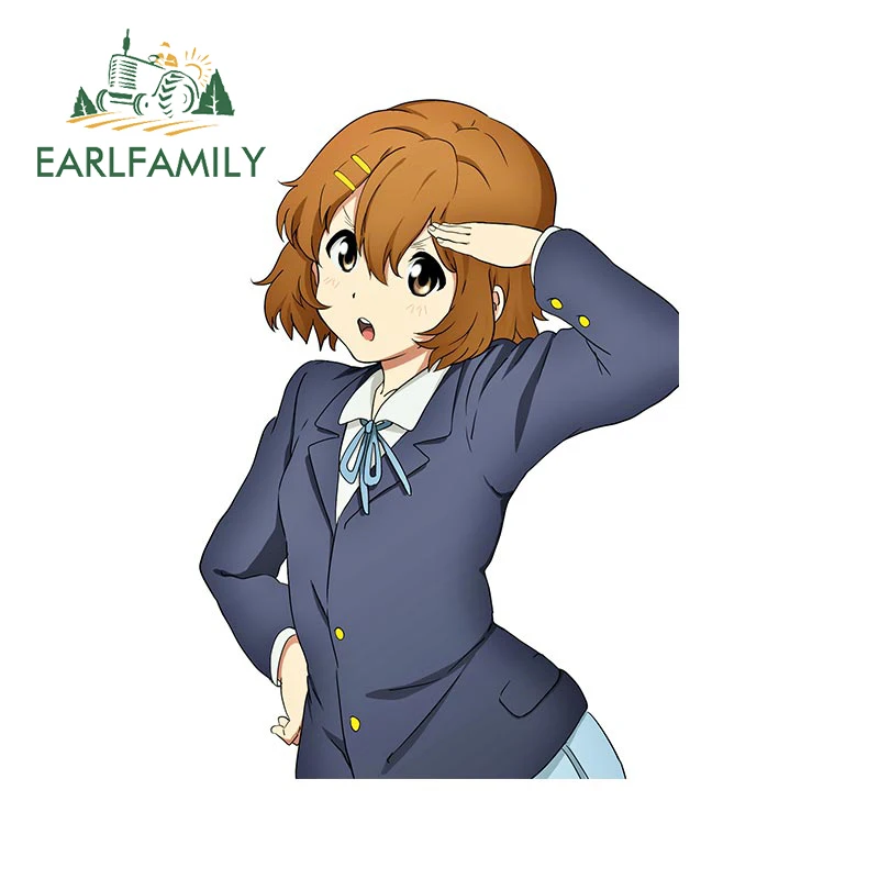 

EARLFAMILY 13cm x 9.2cm for Yui Hirasawa Car Sticker Funny Scratch-Proof Decal Creative Refrigerator Laptop Trunk Car Styling