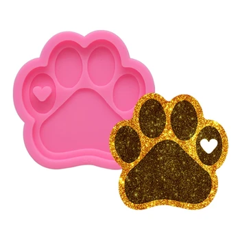 

1Pcs Crystal Epoxy Resin Mold Bear Paw Keychain Casting Silicone Mould DIY Crafts Jewelry Pendant Making Tools