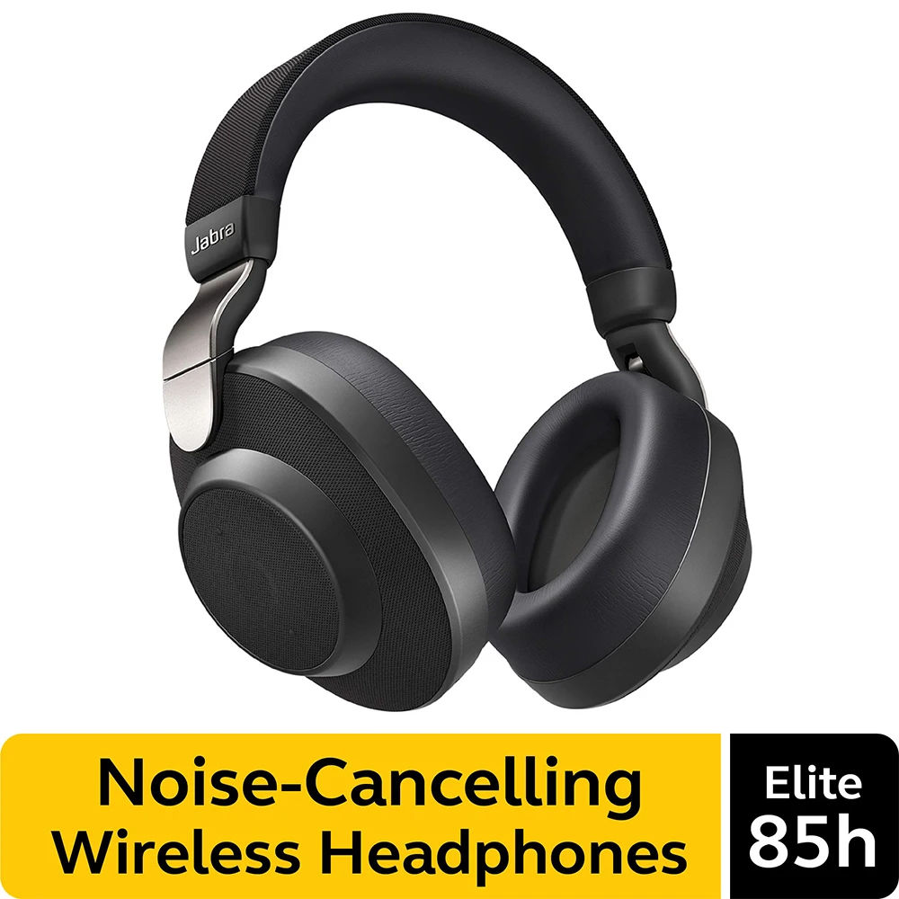 Titanium Black Беспроводные наушники Jabra Elite 85h с шумоподавлением, Накладные наушники Bluetooth, совместимые со встроенным микрофоном для iPhone и Android - Цвет: Titanium Black