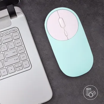 

Slim Office Mouse Computer Mouse Wireless Aluminum Alloy/ABS Bluetooth Mouse Dual-mode 2.4G Charging Girly Cute Mouse for Laptop