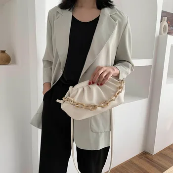 

Women PU Leather Cloud Crossbody Bag Day Clutch Female Casual Shoulder Handbag Youth Ladies Simple Versatile Bag