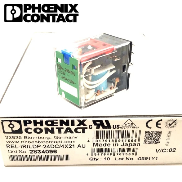 OHCENIX Контактное реле 2834096 24VDC 5A REL-IR/LDP-24DC/4X21AU абсолютно новый и оригинальный |