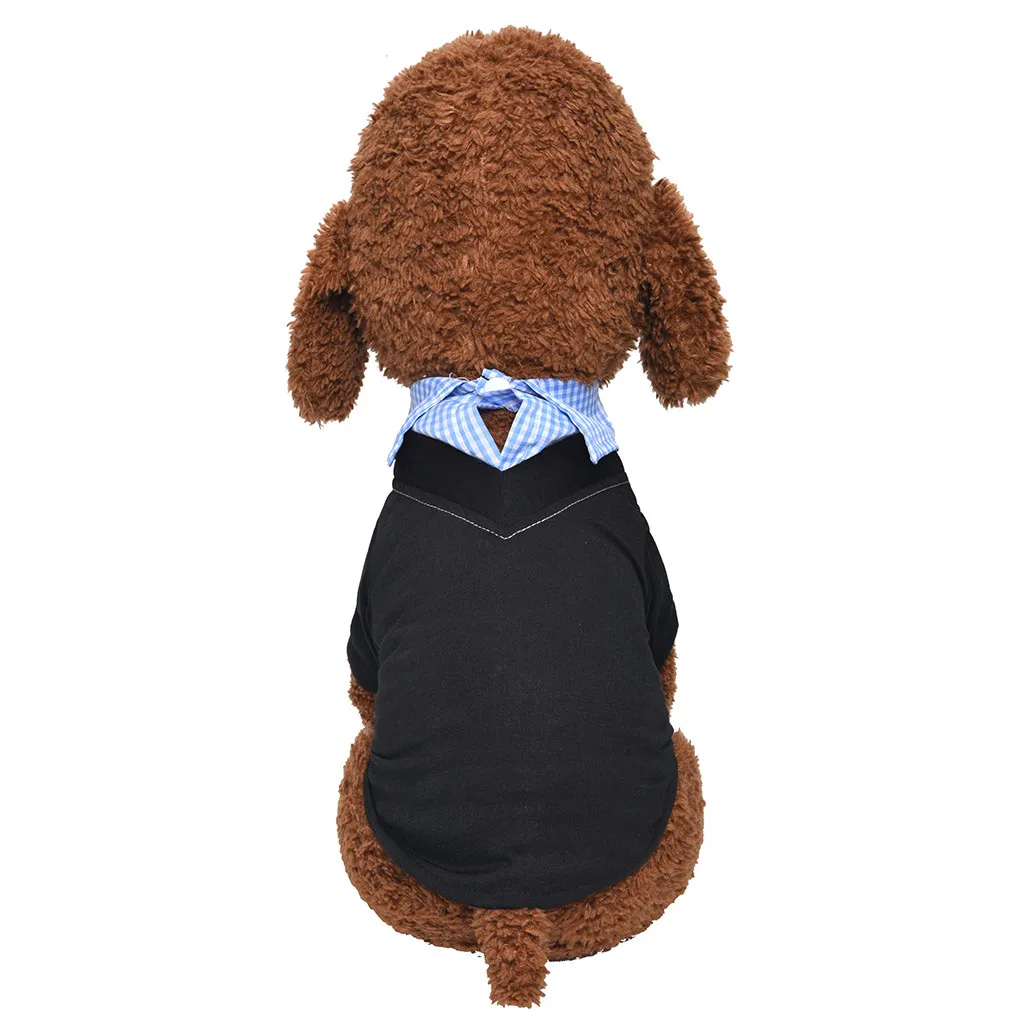 Модная одежда для собак пальто с воротником удобная летняя и осенняя одежда с котом рубашки под костюм одежда для щенков