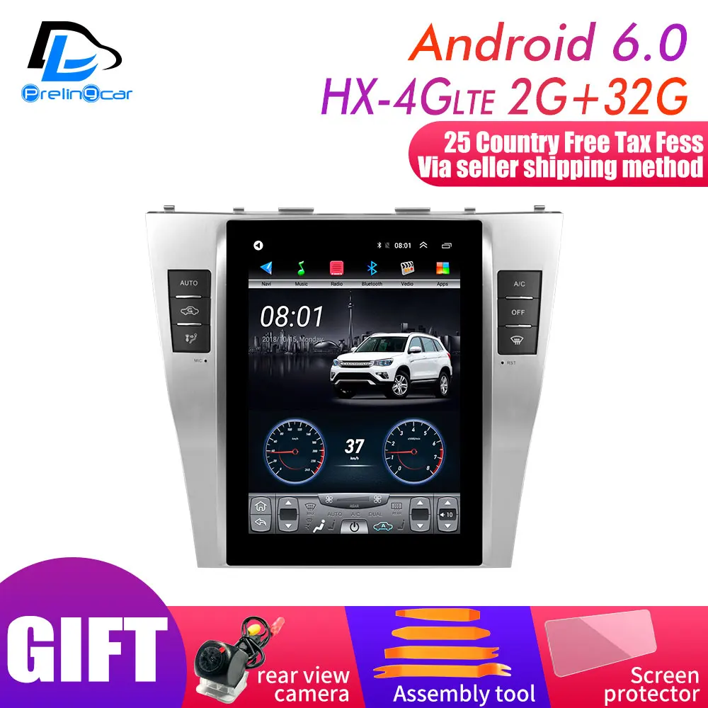 HX-4G 2G32G 64G rom вертикальный экран android автомобильный gps мультимедийный Видео Радио плеер в тире для toyota camry 2007-2013 лет автомобильный навигатор - Цвет: HX-4G 2G32G