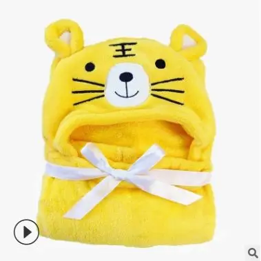 

Lovely Fleece Baby Bath Towel Cute Animal Shape Kid Hooded Baby Towel Bathrobe Cloak Baby Receiving Blanket Neonatal Hold to Be