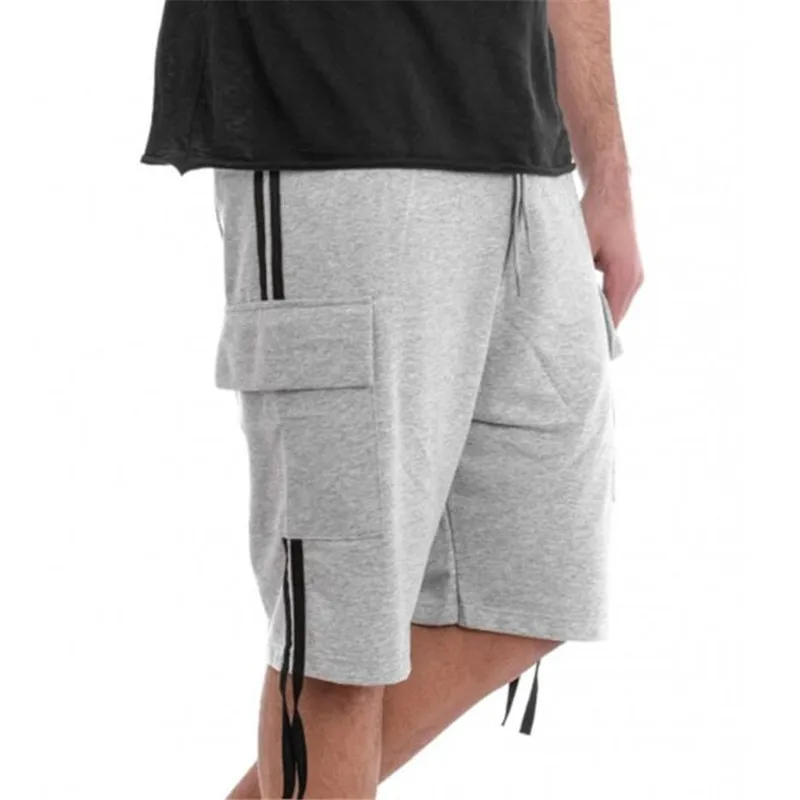 Новые мужские спортивные шорты для фитнеса бодибилдинга Летние повседневные модные пляжные короткие мужские брюки тренировка Кроссфит хлопчатобумажные спортивные брюки