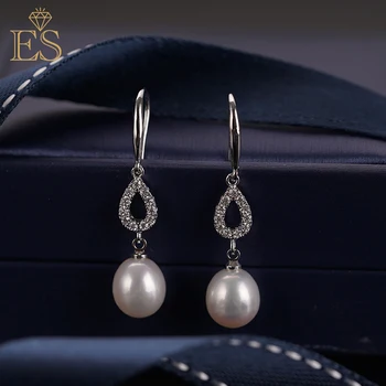 

Hook Fashion Sweet Simple Geometric Round Long Pearl Earrings Korean Fresh Jewelry