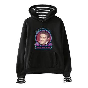 

2019 Elvis Presley Hoodies Kpop Cotton Turtlenecks oversized Hoodie Sweatshirt Women Elvis Presley Hoodies plus size