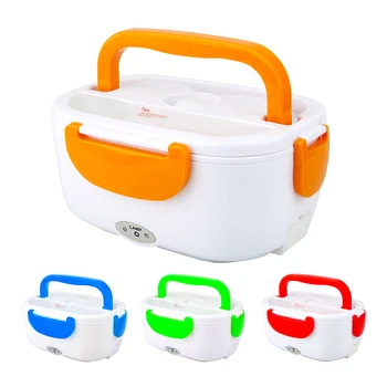 

12V/ 110V 220V Dual Use Home Car Heating Lunch Box Thermostat Food Warmer Container Mini Rice Cooker EU US Plug