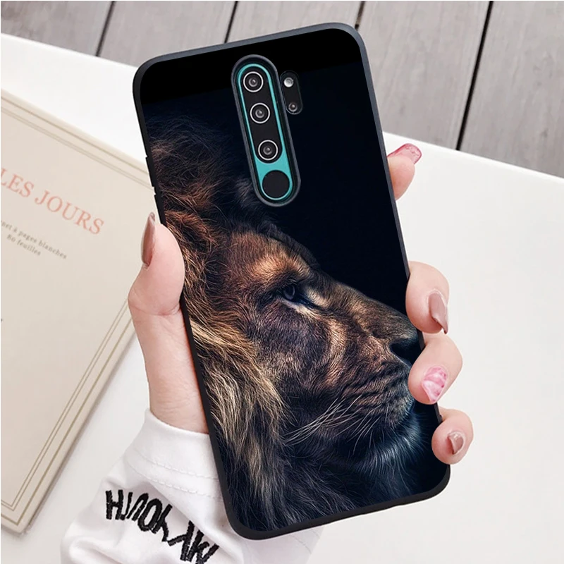 best flip cover for xiaomi Lion black Silicone Phone Case For Redmi note 8 7 Pro S 8T for redmi 9 7A Cover xiaomi leather case case