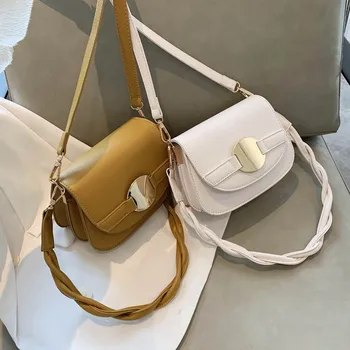 

Ins Chic Women Handbag Female Saddle Bags Luxury Designer Shoulder Messenger Bag High Quality PU Leather Crossbody Bag Purse