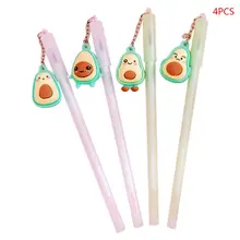 Pendentif avocat créatif, 4 pièces, stylo Gel à Expression drôle, stylos à encre, papeterie cadeau 