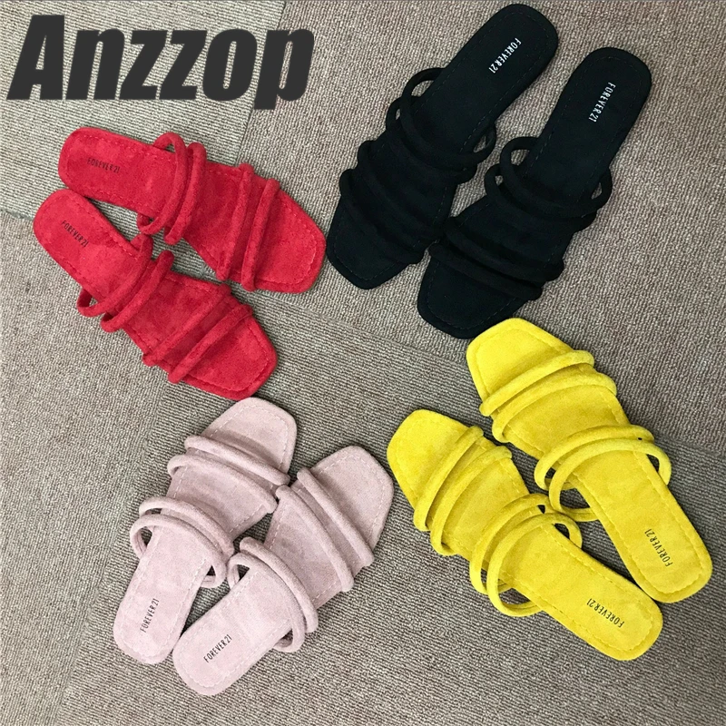

New European and American Slippers Women's 19 Summer Boutique Beautiful Comfortable Fashion Wear High Quality Women's Slippers