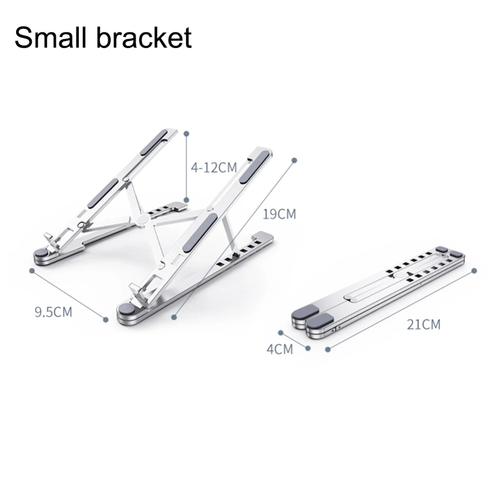 Охлаждающая стойка складной регулируемый угол алюминиевый сплав Настольный портативный держатель офисная универсальная Нескользящая подставка для ноутбука
